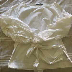 Max Jeans blouse, never worn. 100% cotton. Size XS. Wrapped, boat neck